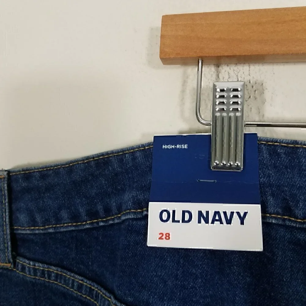 NWT Old Navy Hi-Rise Secret-Smooth Pockets Button Fly Denim Skirts